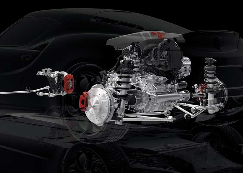 Motor del Alfa Romeo 4C Spider